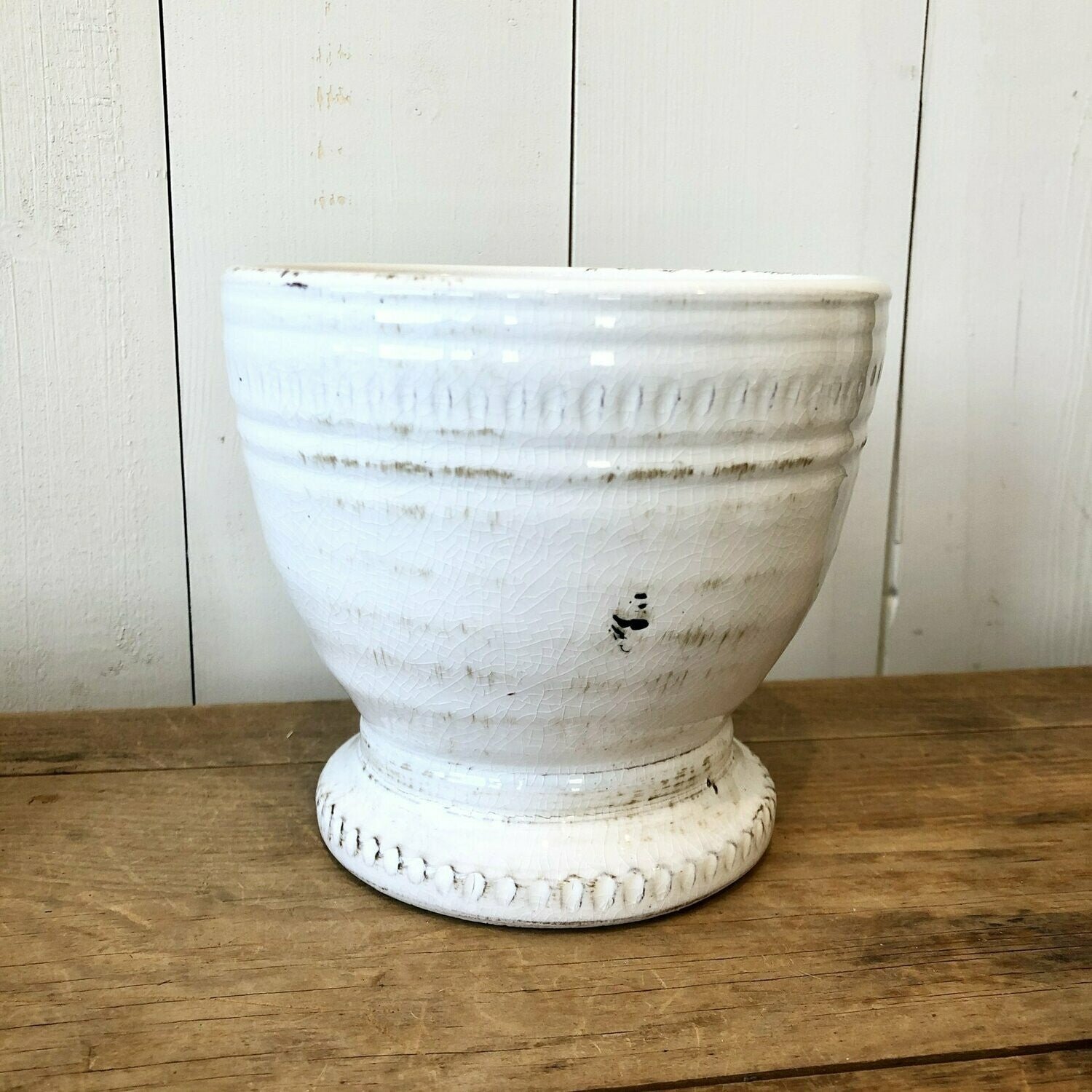 Cream Crackle Pots - Image 3