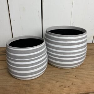 Stripe Pottery Vases