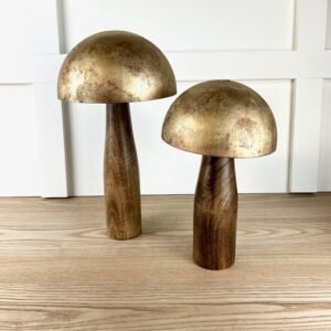 Gold Metal Top Mushrooms, two sizes available
