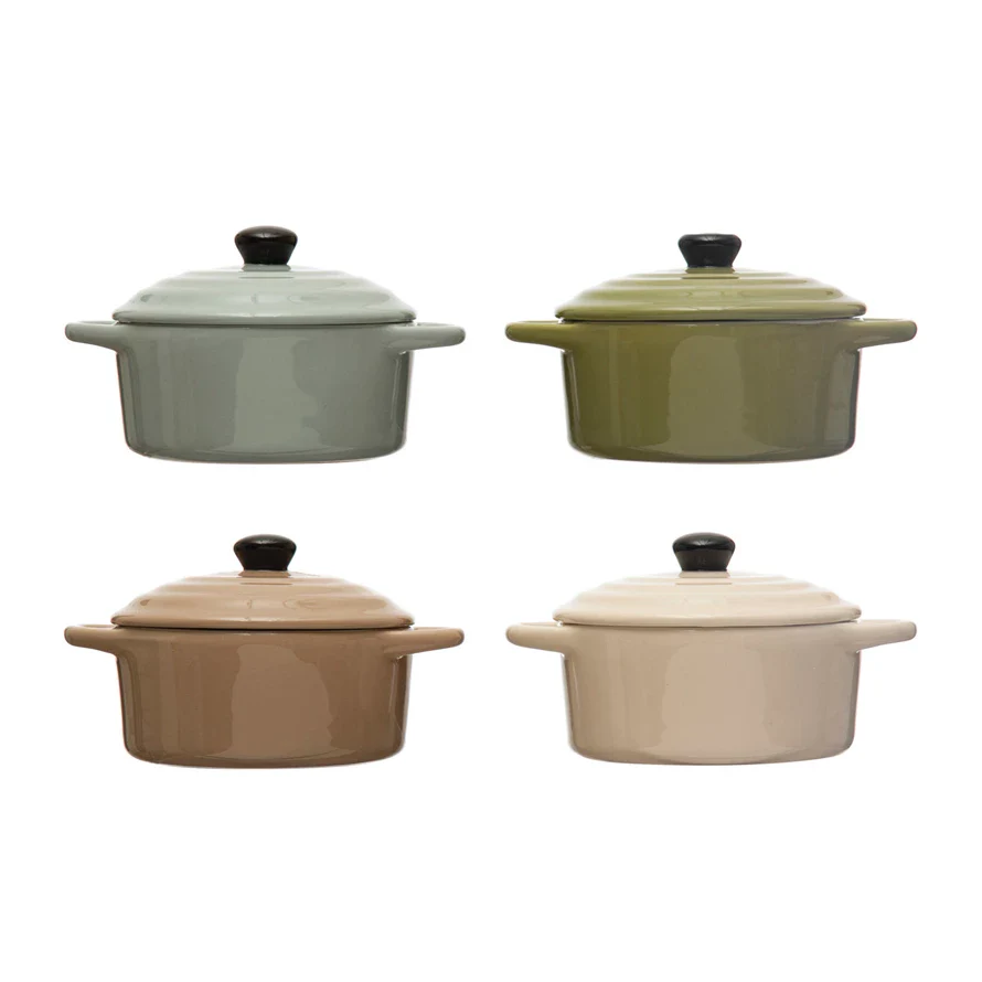 Stoneware Mini Baker w/ Lid - 1 cup, 4 Colors - Image 6