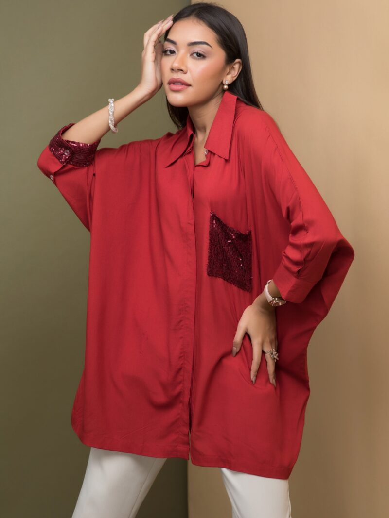 Disco Shirt - Ruby Red