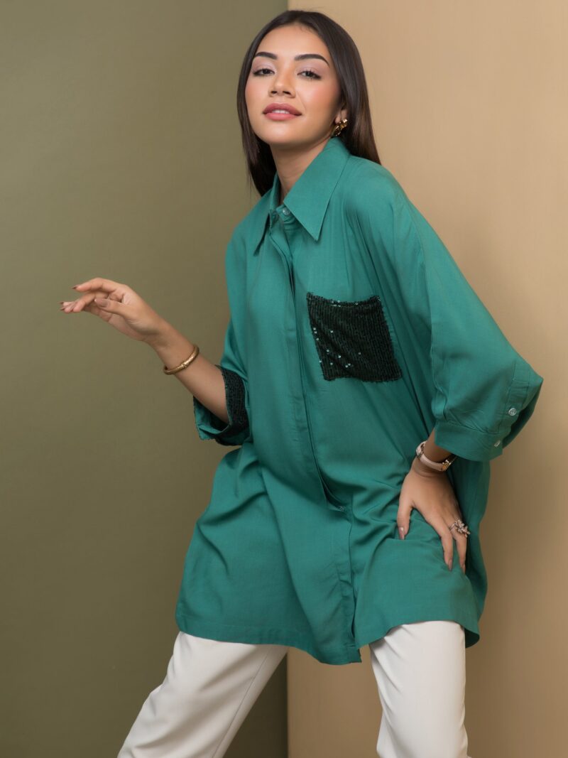 Disco Shirt - Emerald Green
