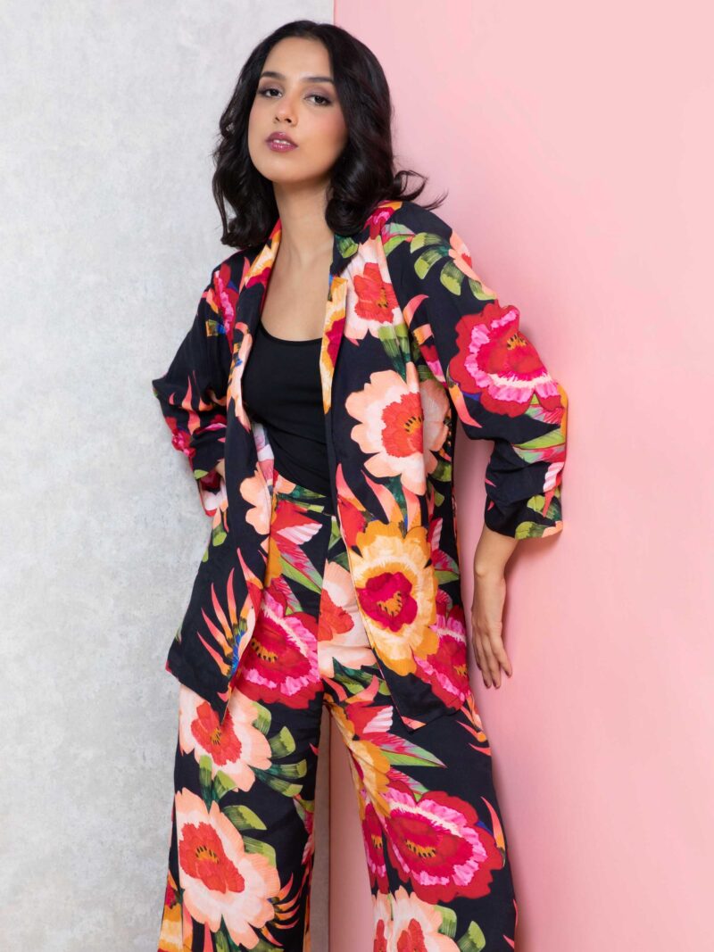Black Forest Blazer & Wide Leg Pants Set