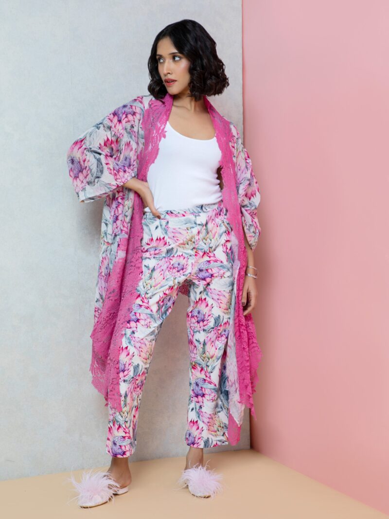 Blossom Cape & Straight Pants
