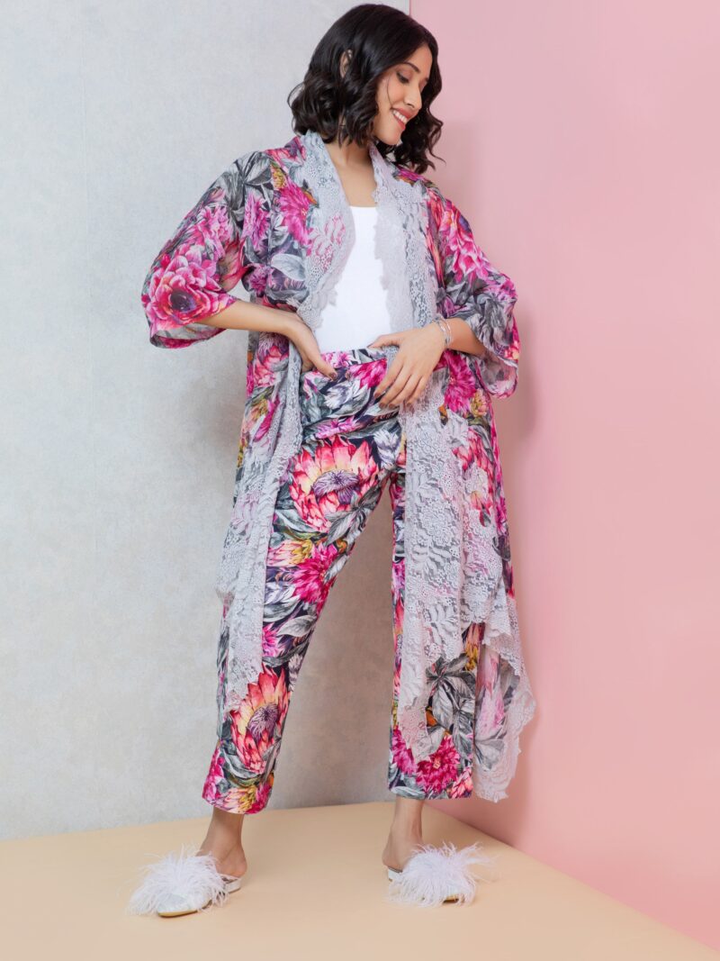 Gardenia Cape & Straight Pants