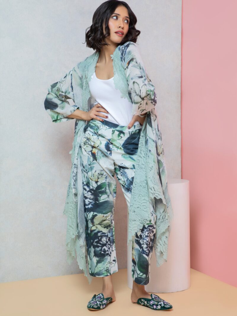 Monsoon Cape & Straight Pants