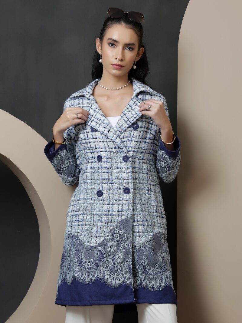 Azure Lace Long Jacket