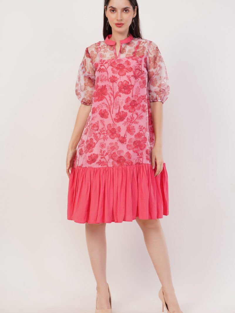 Pink Organza Party Dress